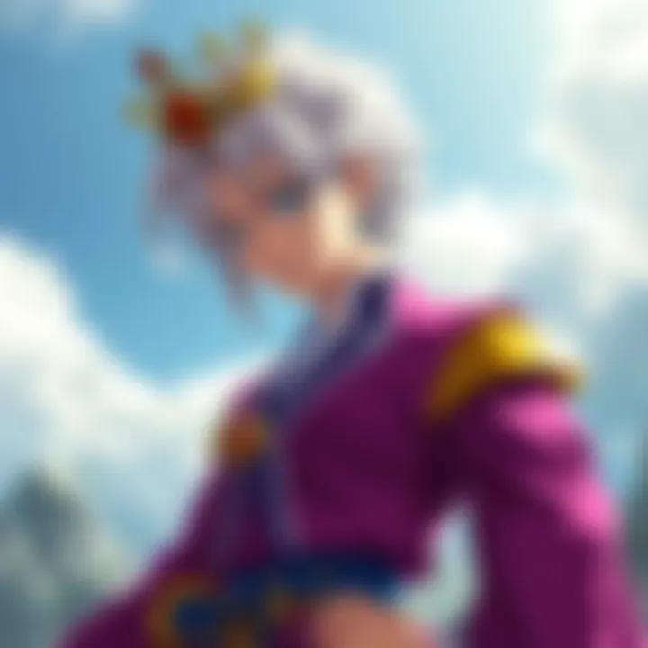 Princess Trunks in royal attire with a confident pose, showcasing her evolution and strength