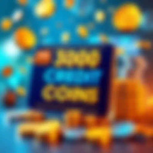 A graphic showing an offer for 300 free credit coins or a payment option of $80, with dollar signs and coins illustrated