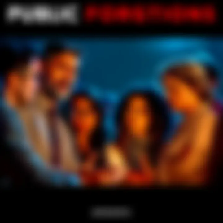 A diverse group of people engaging in a discussion about forgiveness related to the Eps controversy, showing mixed expressions of concern and contemplation.