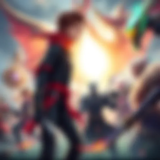 Various characters from Legends showcasing their abilities and interactions in a PvE setting, highlighting teamwork and storytelling elements.