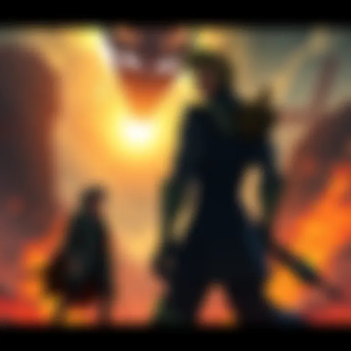 Qtaro Kujo Facing Off Against Dio Qtaro Kujo stands confidently, prepared for battle with Dio in a dramatic backdrop.