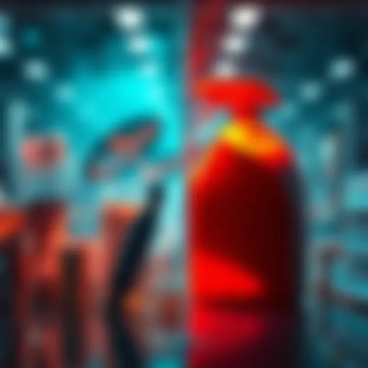 Quality Discrepancy in Products A split image showing high-quality products on one side and low-quality products on the other, highlighting the difference.