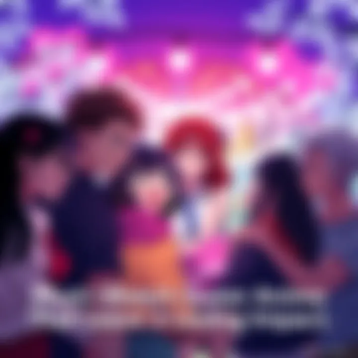 A group of diverse queer anime characters sharing a heartfelt moment, showcasing their struggles and deep connections, set against a vibrant backdrop