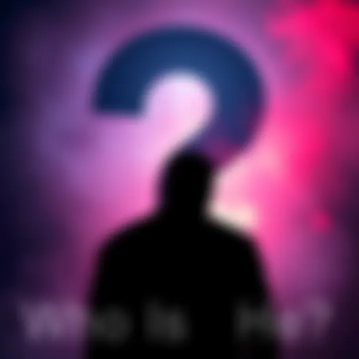 A silhouette of a person with a large question mark in the background, symbolizing the quest for identity.