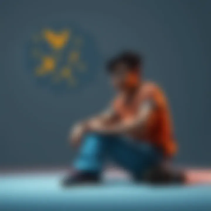 A person sitting with a thought bubble showing various quirky superpowers like flying, transforming objects, and creating art made of stars