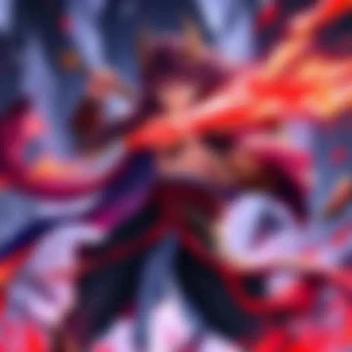 Illustration of Ragna Izuchi, a fierce warrior with a dramatic pose, symbolizing Loki's attack.
