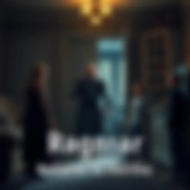 Hertha stands in her dimly lit living room, looking worried as Ragnar, disheveled and lost, appears at the door. Her two sons are seen in the background, showing concern.