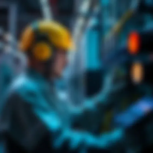 A worker monitors equipment in a facility dedicated to ran recharging, highlighting the growing importance of energy solutions.