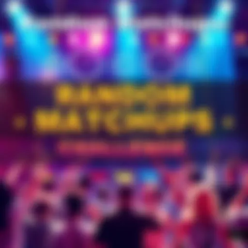 A colorful graphic showing different matchups with people debating who wins each row, creating excitement in the air.