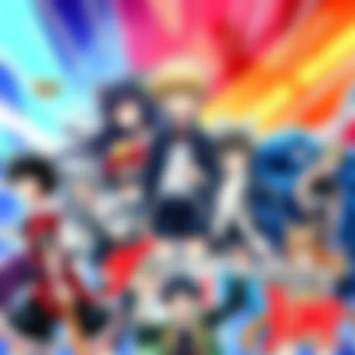 A collage of various Jump manga series covers including Icchi the Witch and Kagurabachi, showcasing different characters and styles