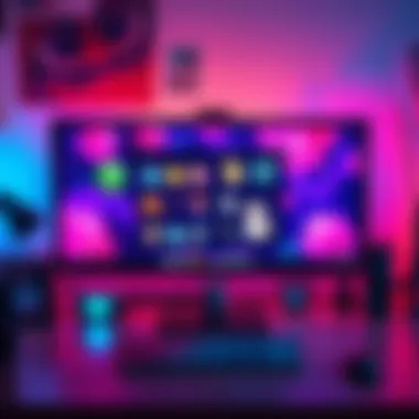 A colorful desktop setup featuring folders for a thirsty cat, waifus, and Yuri, representing a playful digital organization.