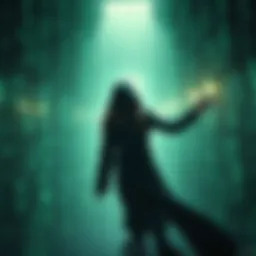 Raora Escapes the Matrix Raora symbolically breaking free from digital constraints with bright light surrounding, representing new opportunities in ENreco community.