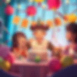 Raora's Birthday Celebration Raora celebrates her birthday live with Mio Mama and Raora Mamma, surrounded by decorations and their cute cat, creating a joyful atmosphere.