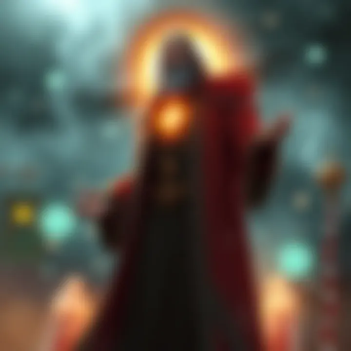 Rasputin as a symbol of hope A figure resembling Rasputin stands confidently with a glowing light behind him, symbolizing hope, while modern distractions like video game icons surround him.