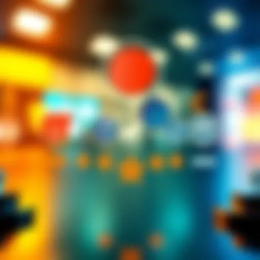 A graphic showing different ratings with icons representing various industries like food, travel, and entertainment, highlighting their influence on consumer choices.