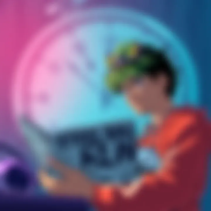 A person reading the Steel Ball Run manga with a clock in the background showing time running out before the anime release.