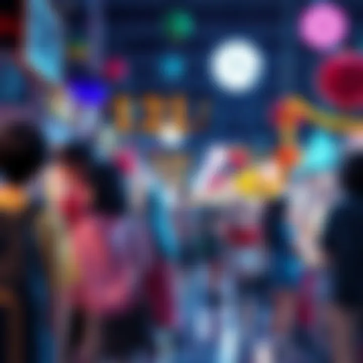 People enjoying a real-life anime event with colorful costumes and decorations