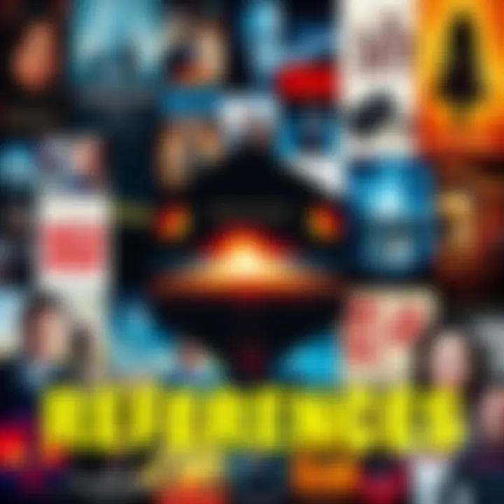 A collage of various book covers and film posters showcasing different series, highlighting connections between them.