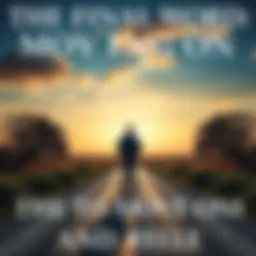 A serene scene of a person standing at a crossroads, contemplating two paths in a peaceful setting, symbolizing the choice to move forward or look back.