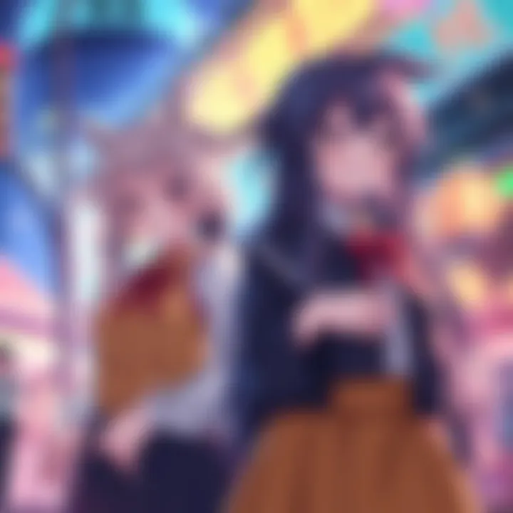 Rei and Rei Characters from OkiCha Two characters named Rei and Rei from the OkiCha series, showcasing their unique styles and expressions in a vibrant setting.