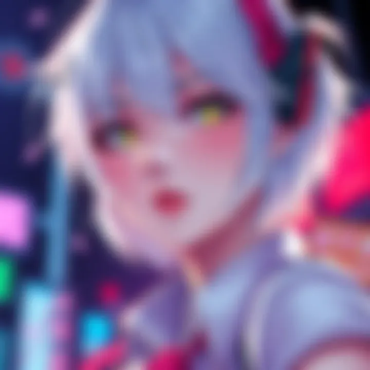 Colorful fanart of Rei Ayanami by artist @batterylili, showcasing her distinct features and style