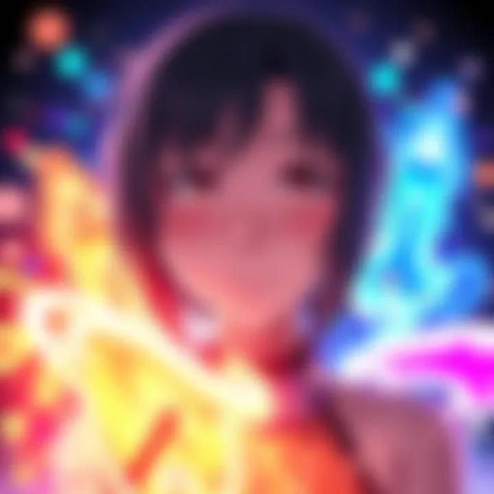 Rei's Character Growth Rei smiling with a warm expression, showcasing her transformation from unlikable to beloved, surrounded by vibrant colors symbolizing her journey