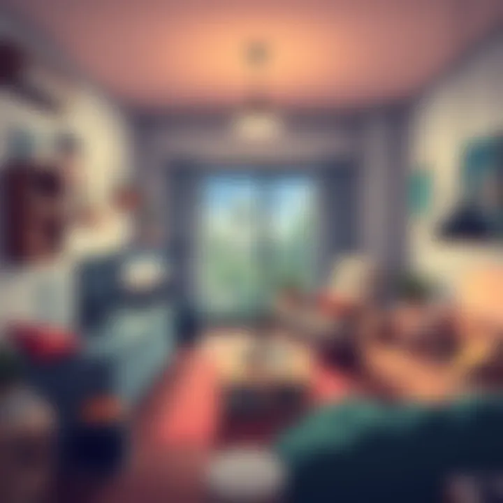 A cozy room showing Rei's daily living conditions with furniture and personal items
