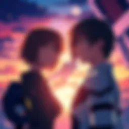 Rei and Shinji's farewell scene Rei and Shinji share a brief moment during the ending of the Rebuild films, expressing grief and longing in their expressions.