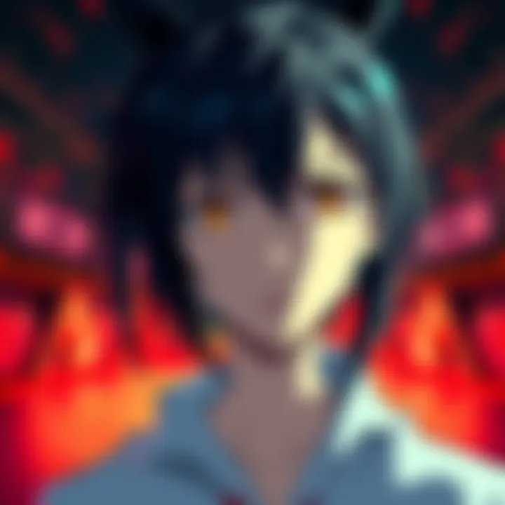 An image of Rei with a complex expression, symbolizing her identity as a potential clone of Shinji's mother and her deeper connections, set against a dramatic background from The End.