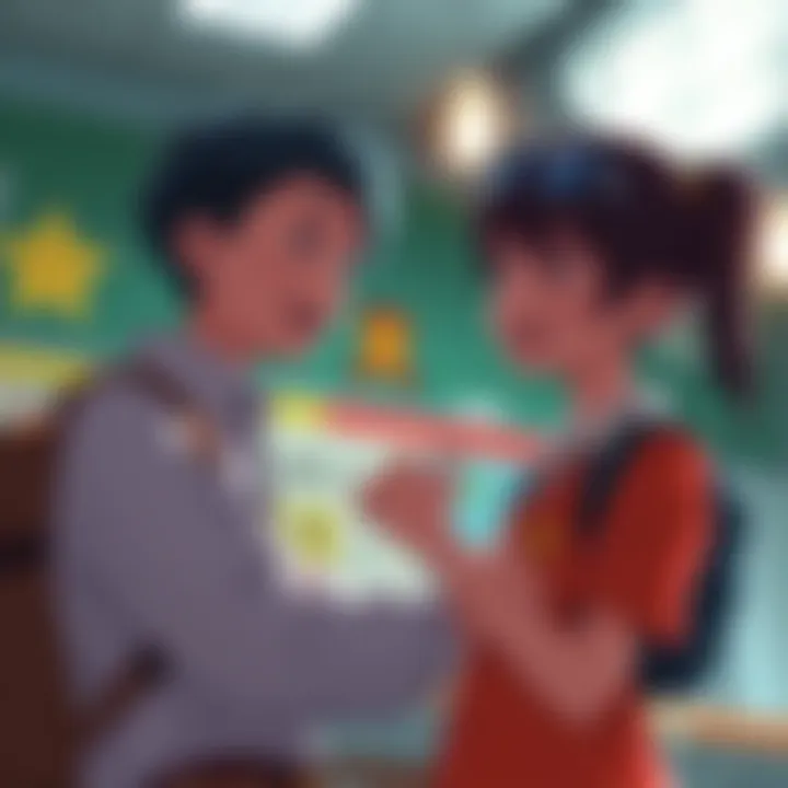 Fan art of Reiner and Bertholdt from AOT Jr High, showing them smiling and interacting in a playful, school setting.