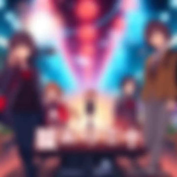 Scene from the Reiwa no Dara-san anime trailer featuring key characters and vibrant animation