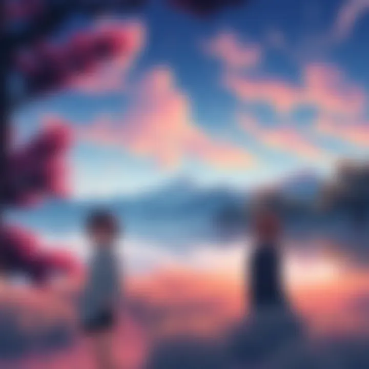 Relaxing Anime Recommendations A peaceful anime scene featuring soft colors, calming landscapes, and characters enjoying nature, perfect for relaxation.