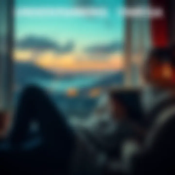 A calm scene depicting a person enjoying a book in a cozy setting, emphasizing a relaxed mindset for reading Omega.