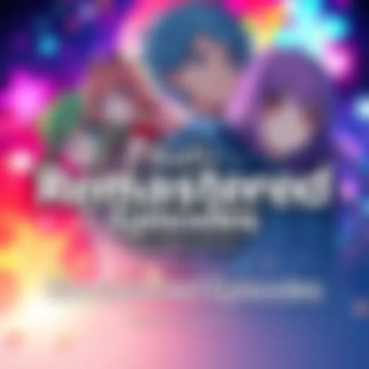 A promotional graphic featuring colorful anime characters with text highlighting remastered episodes and new content, set against a vibrant background.