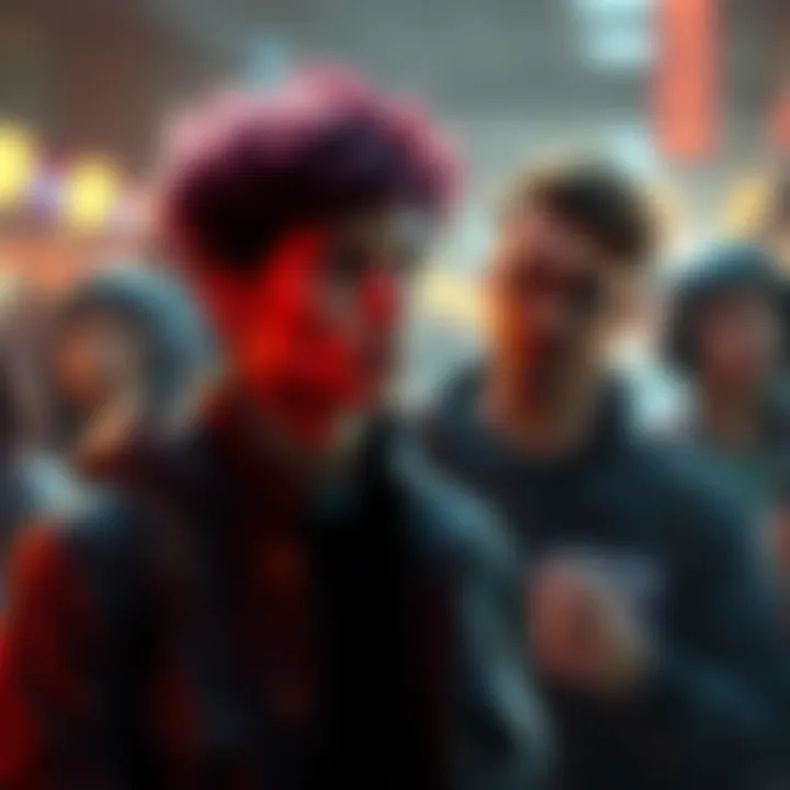 A character from Remnant struggles with personal quirks in a social setting, illustrating the tension between individuality and societal norms.