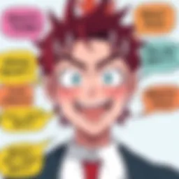 A cartoon image of a character with a quirky, exaggerated facial expression, surrounded by colorful speech bubbles with humorous theories written in them.