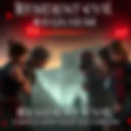 New characters from Resident Evil Requiem facing off against a backdrop of eerie environment