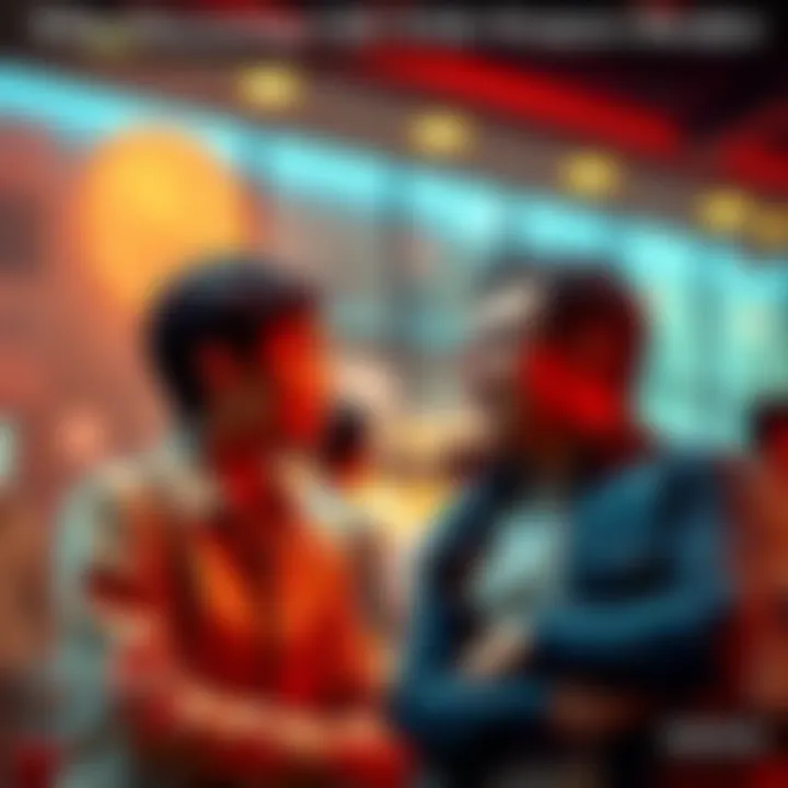 A man and a woman talking in a friendly manner, focusing on understanding each other's viewpoints