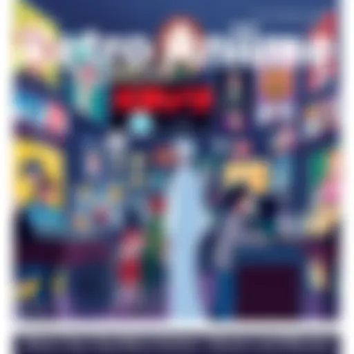 A colorful display of classic retro anime shows and movies on DVD, showcasing hand-drawn artwork and iconic characters.