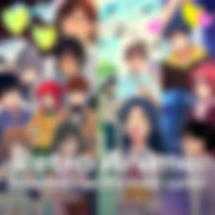 A collage of scenes from popular retro anime series featuring characters and musical notes, highlighting Kimagure Orange Road, City Hunter, and others.