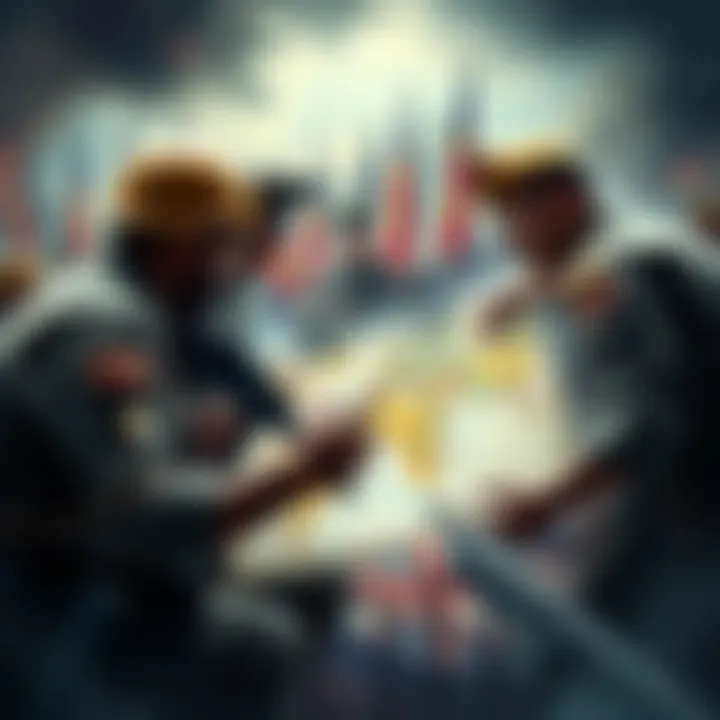 Members of the Revolutionary Army strategizing over a map, discussing tactics to confront the World Government.