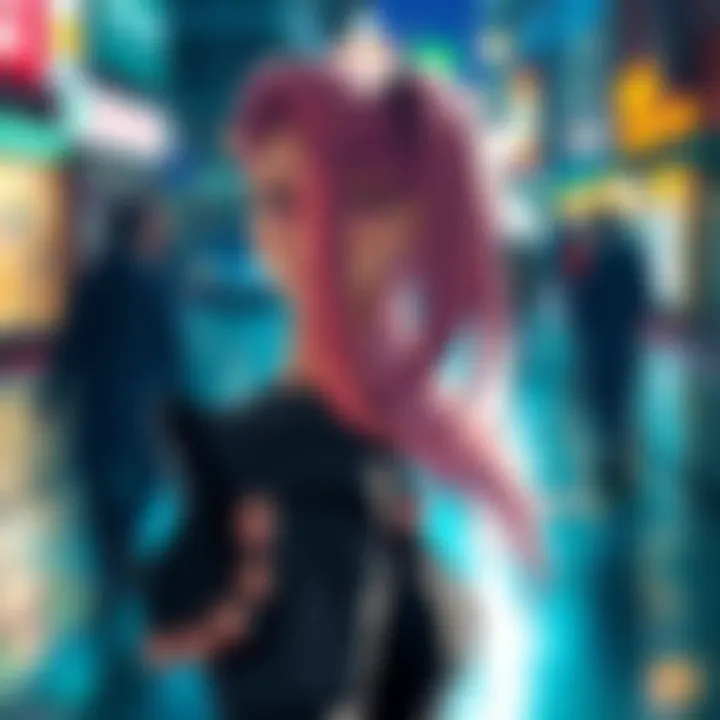 Reze, a character from the manga, appears in a dramatic pose, hinting at her possible return to the series. She has bright hair and an intense expression, surrounded by a blurred background of the man...