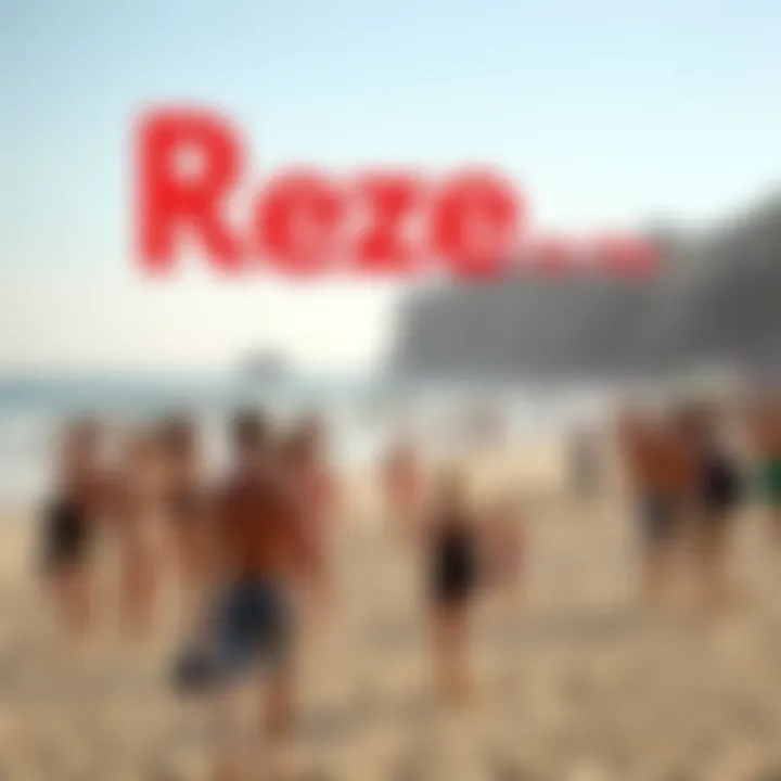 People enjoying the beach with stunning coastal views and activities.