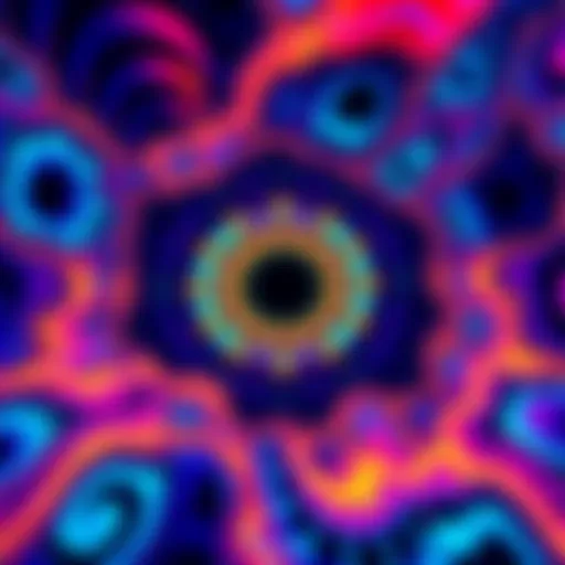 A vibrant and colorful artwork showcasing unique patterns and textures created by rezelover25