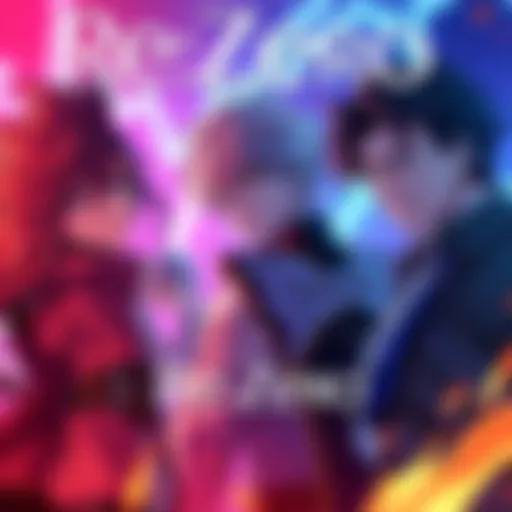 A scene featuring the main characters from Re:Zero as they prepare for upcoming challenges, showcasing a tense moment with determination on their faces.