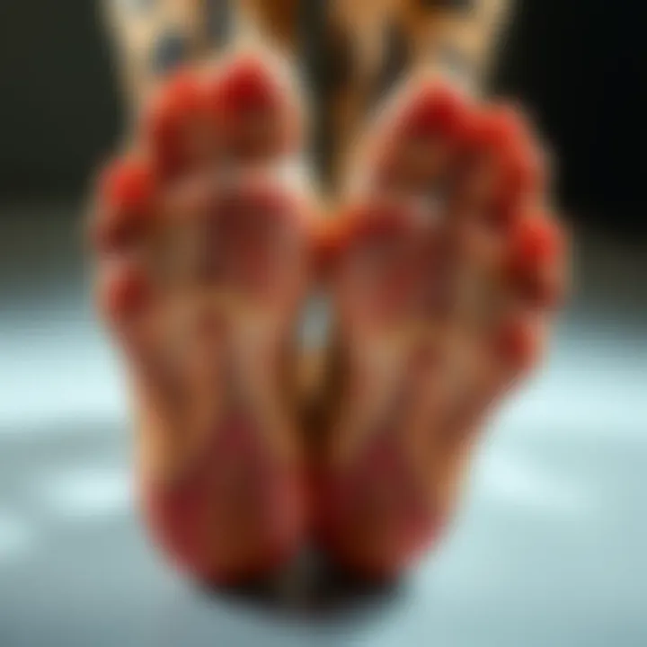 A close-up view of Reze's feet, highlighting their unique features and artistry.