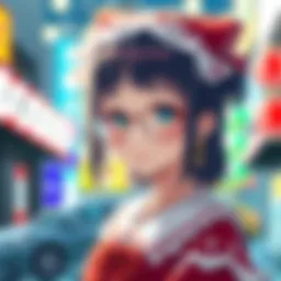 Rikako Asakura, a character from the Touhou series, wearing stylish glasses, showcasing her unique design and character traits.