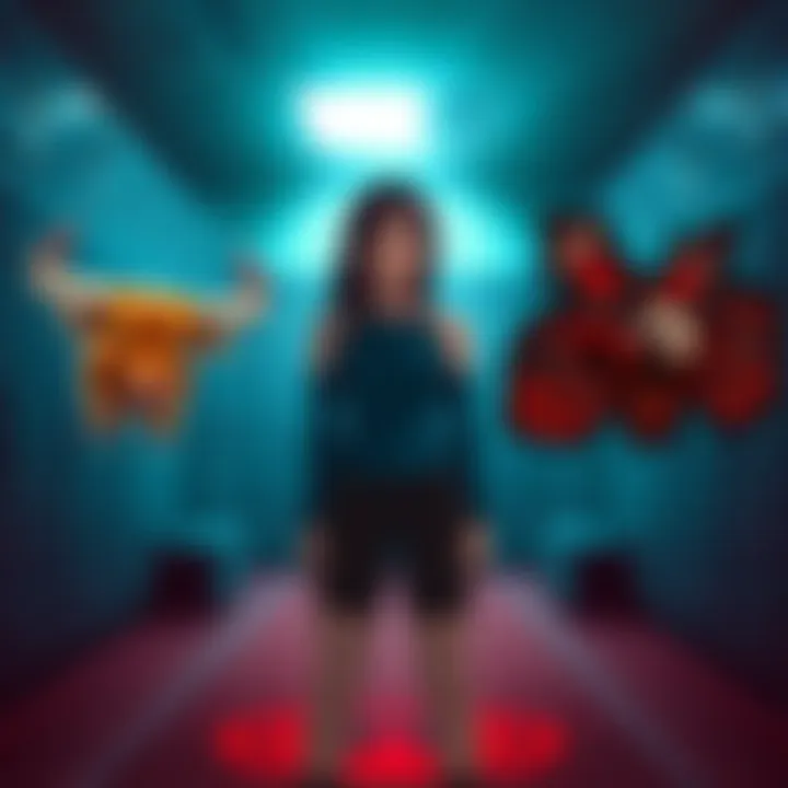 Rin faces a choice between Brazen Bull and Iron Maiden Rin stands in a locker room looking conflicted, with images of the Brazen Bull and Iron Maiden in the background as potential choices