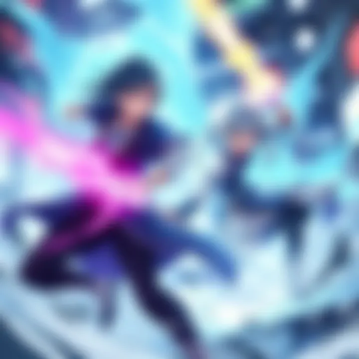 Rindo Saki and Kaito Yuki use their abilities in a dynamic scene from Phantom Parade, showcasing their unique powers and teamwork.