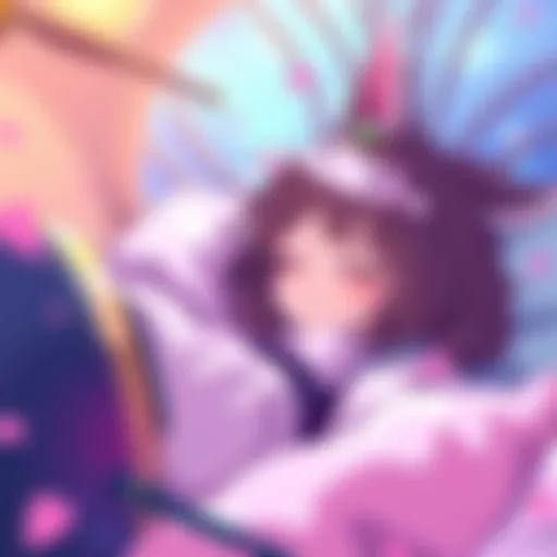Riona sleeping while her mane-chan creates funny noises with cymbals and a gong